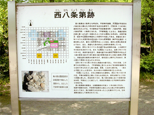 梅小路公園　河原遊び場付近の看板